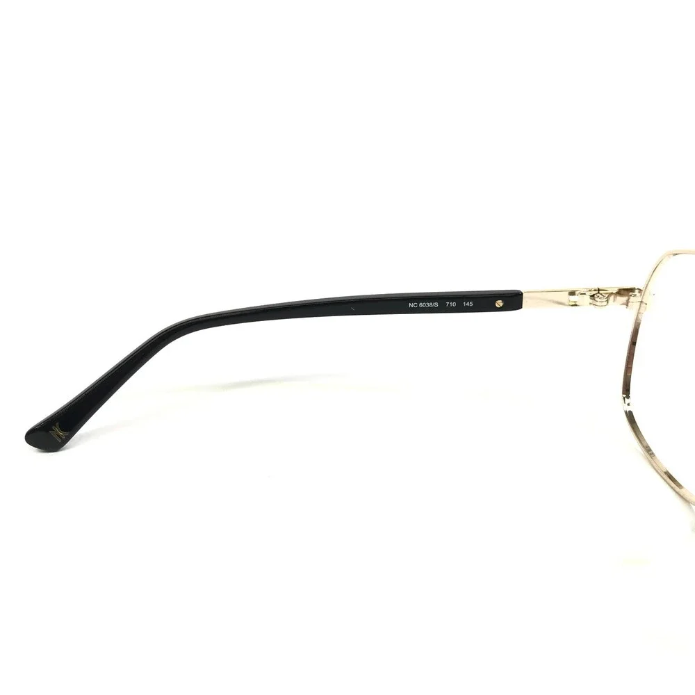 NC Eyewear Eyeglasses Frames NC 6038/S 710 Black Gold Aviators Square 60-15-145